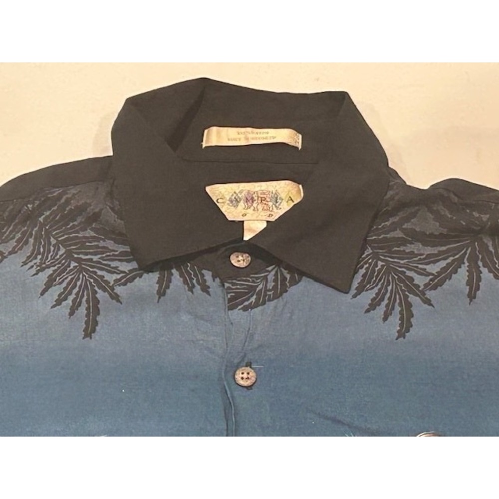 Campia Moda Men's Tropical Hawaiian Island Palm Trees Short Sleeve Shirt- Size M - Picture 2 of 12